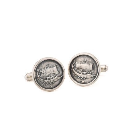 Trireme Cufflinks - 925 Sterling Silver