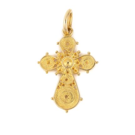 18K Gold Byzantine Filigree Cross