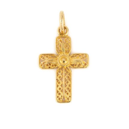 Byzantine Filigree Cross in 18K Gold