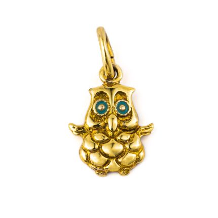 Wisdom Owl Pendant - 14K Gold