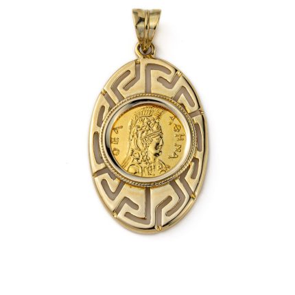 Goddess Athena Coin Pendant
