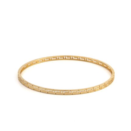 Greek Key Bangle Bracelet - Gold 14K