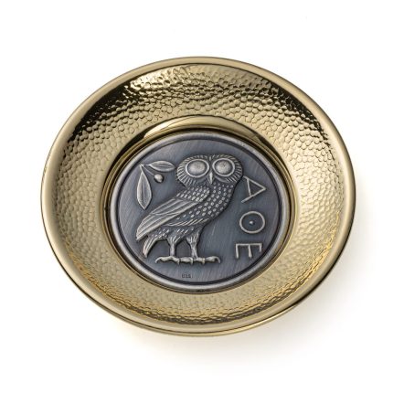 Bronze Plate Wisdom Owl - 925 Silver