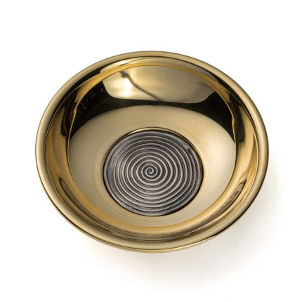 Bronze Ancient Greek Plate with Spiral Symbol - 925 Silver