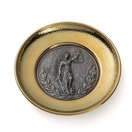 Bronze Plate Goddess of Justice Themis - 925 Silver