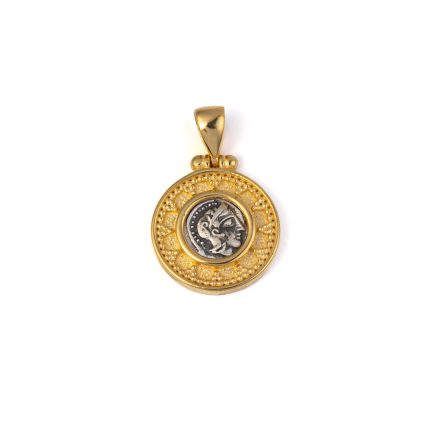 Athena Coin Round Pendant