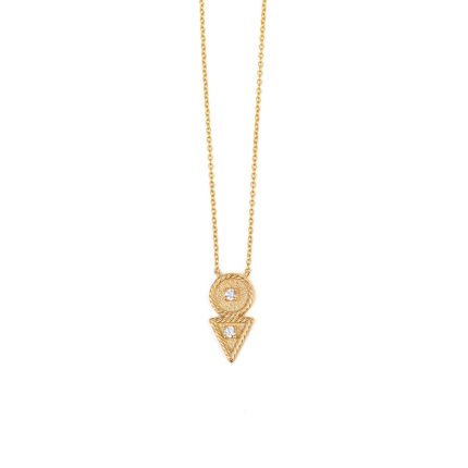 Necklace Gold K9 with Zircon