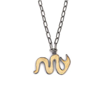 Snake Paperclip Chain Necklace - 925 Sterling Silver