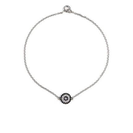 Round Evil Eye Bracelet – Sterling Silver 925