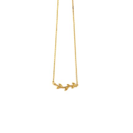 Leaf Necklace - 18k Yellow Gold
