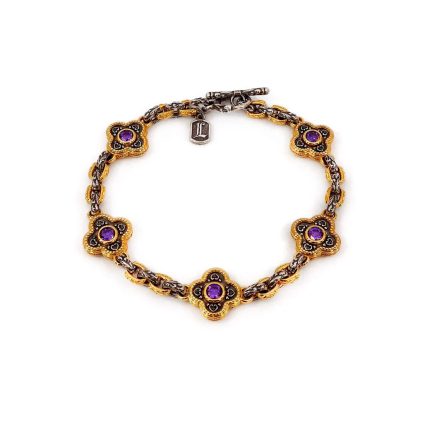 Byzantine Bracelet with Amethyst Zircon