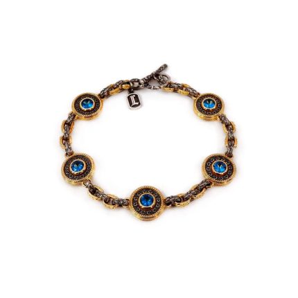 Byzantine Bracelet with Aquamarine Zircon