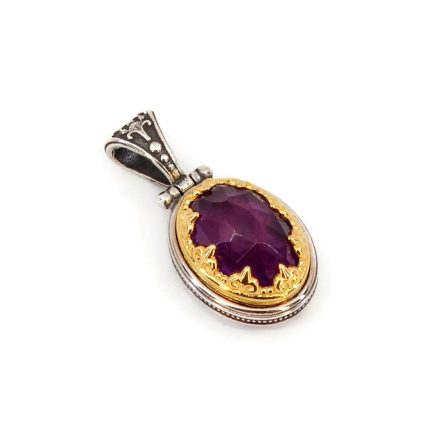 Byzantine Pendant with Amethyst Doublet Stone