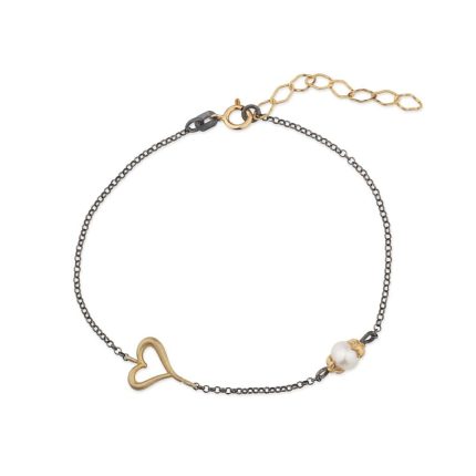 Eros Chain Bracelet with Pearl - 925 Sterling Silver