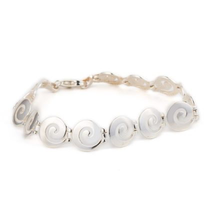 Greek Spiral Silver Bracelet