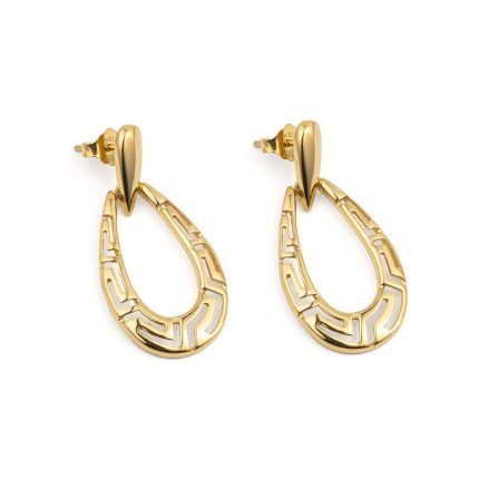 Meander Dangle Earrings - Sterling Silver