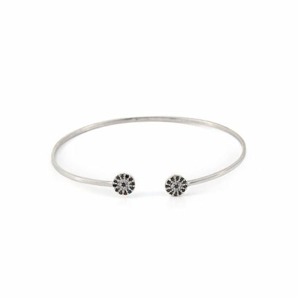 Sterling Silver Evil Eye Bracelet with Zircons