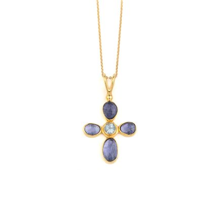 925 Sterling Silver and Gold Plated - Tanzanite Necklace