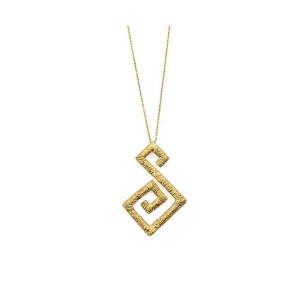 Greek Key Meander Lace Pendant