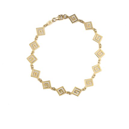Greek Key Bracelet in Gold