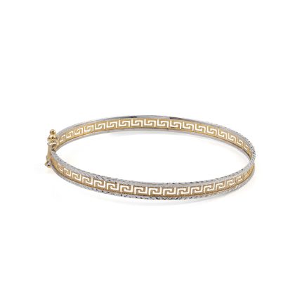 Greca Bangle Bracelet - 14K Gold