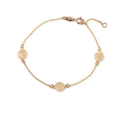 Spiral Gold Chain Bracelet