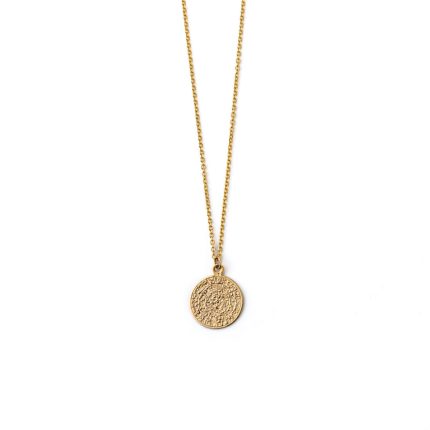 Phaistos Disc Necklace - 14K Gold