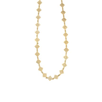 Greek Key Necklace - 14K Gold