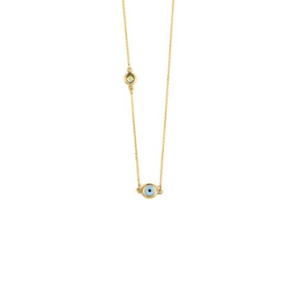 Eye Circle Necklace - 14K Gold