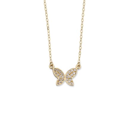 Butterfly Necklace - 14k Gold
