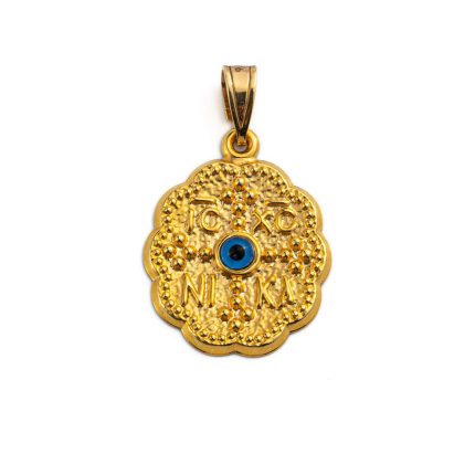 Conqueror’s Cross Constantinato Pendant with Eye – 14K Gold