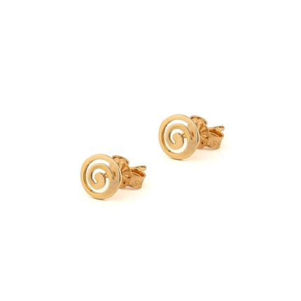 14k Gold Spiral Stud Earrings