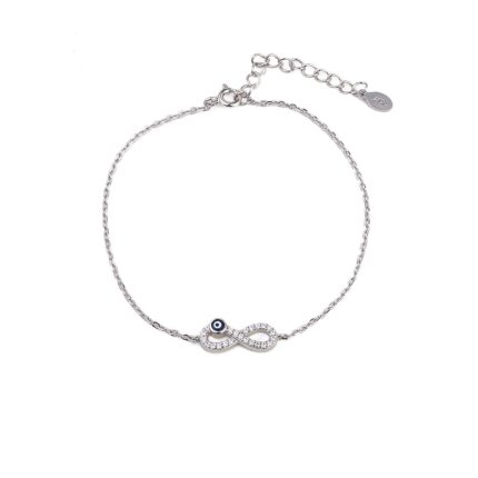 Evil Eye Infinity Bracelet with Zircon