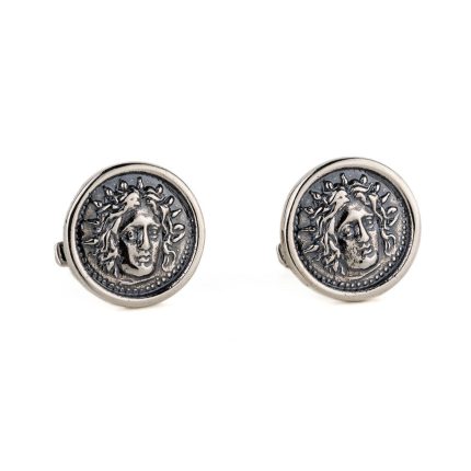 Helios Sun Coin Cufflinks – 925 Sterling Silver