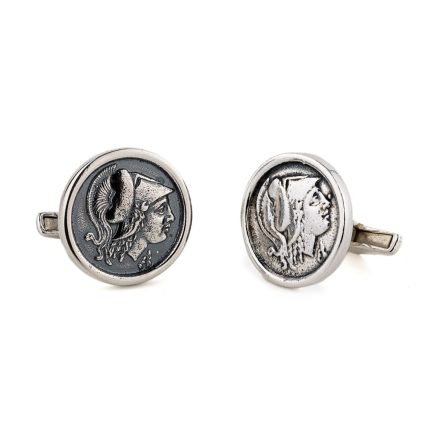 Athena Chalinitis Coin Cufflinks – 925 Sterling Silver