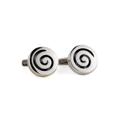Spiral Cufflinks – 925 Sterling Silver