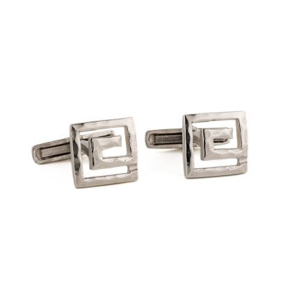 Greek Key Cufflinks – 925 Sterling Silver
