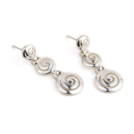 Spirals Dangle Earrings - 925 Sterling Silver