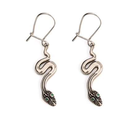 Snake Dangle Earrings – 925 Sterling Silver