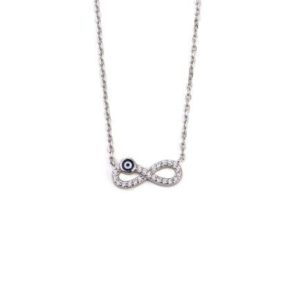 Evil Eye Infinity Necklace with Zircon