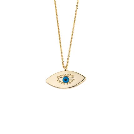 Eye Necklace - 925 Sterling Silver Gold Plated
