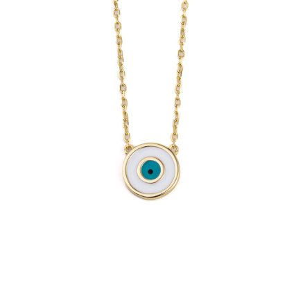 Enamel Evil Eye Necklace