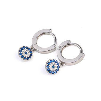 Eye Hoop Earrings - 925 Sterling Silver