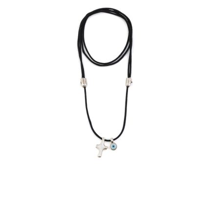 Cross Cord Necklace – 925 Sterling Silver
