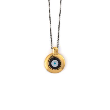 Black Platinum Plated Evil eye protection Necklace