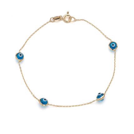 Blue Eyes Bracelet - 14k Gold