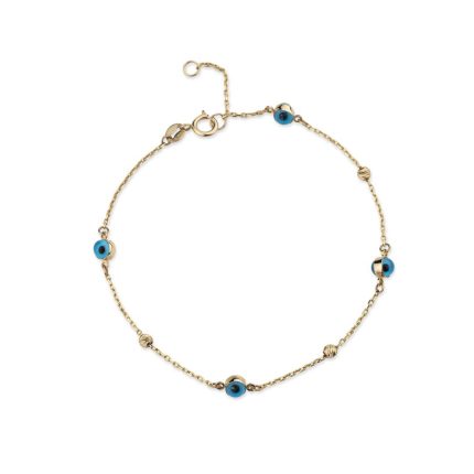 14k Gold Bracelet With Eyes