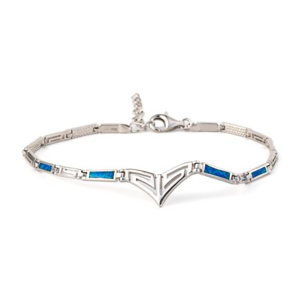 Meander Bracelet – 925 Sterling Silver with Opal