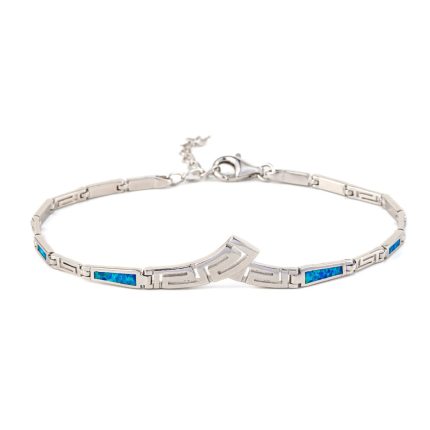 Meander Bracelet – 925 Sterling Silver with Opal