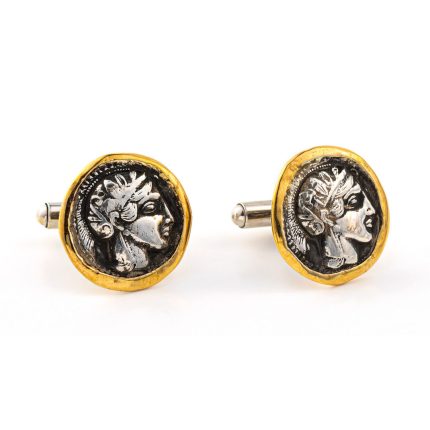 Greek Goddess Athena Coin Cufflinks